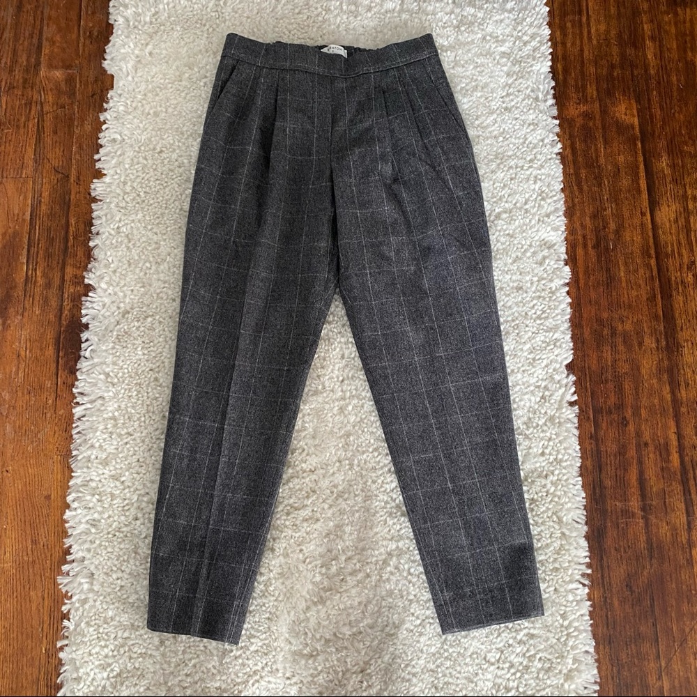 Aritzia Babaton Conan Crop Classic Wool and Cashmere Pants SZ 0 Gray